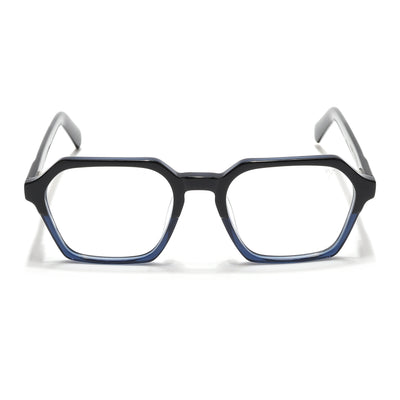 Voyage Glaze Black & Blue Square Acetate Eyeglasses for Men & Women (7069SLMG6493-C3)