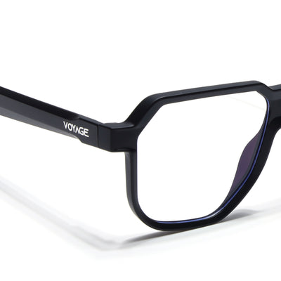 Prizm | Black Hexagonal Eyeglasses for Men & Women (7118FMG6718-C1)