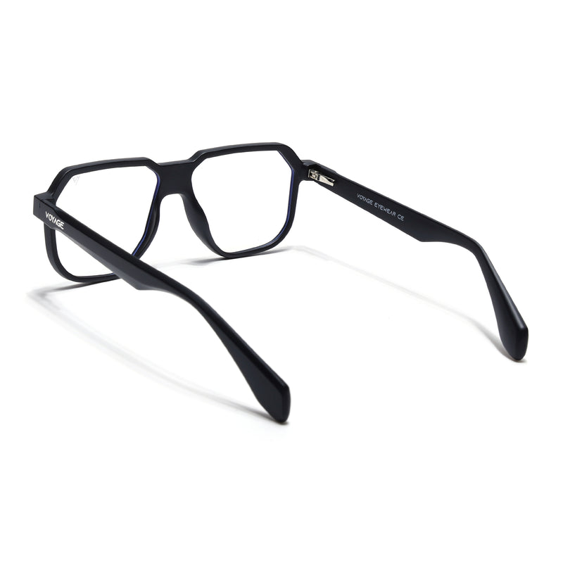 Prizm | Black Hexagonal Eyeglasses for Men & Women (7118FMG6718-C1)