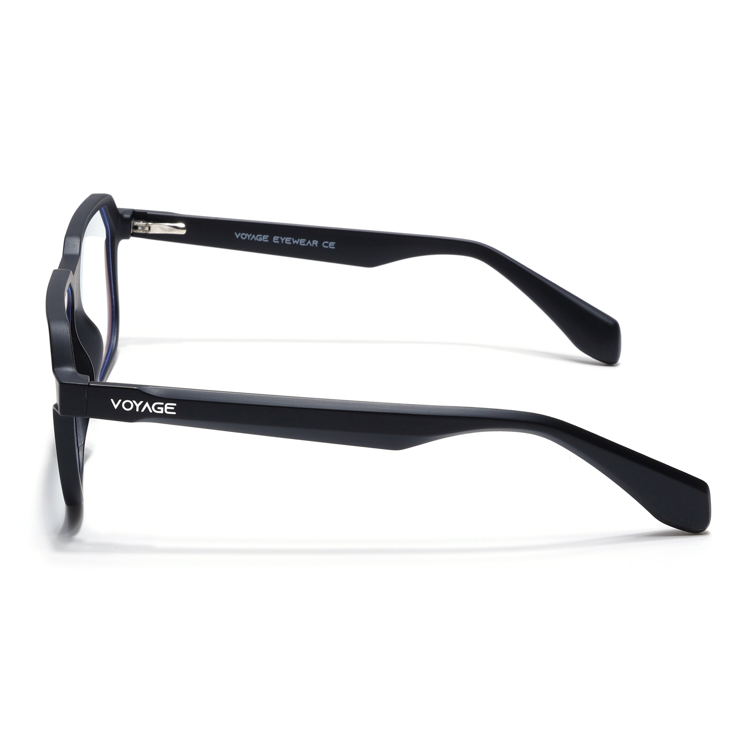 Prizm | Black Hexagonal Eyeglasses for Men & Women (7118FMG6718-C1)