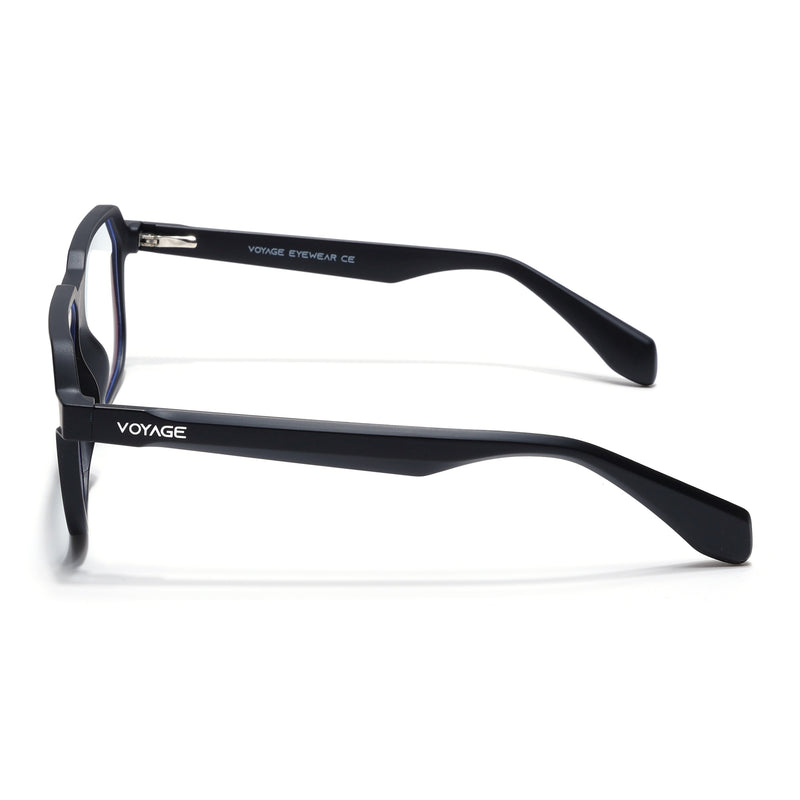 Prizm | Black Hexagonal Eyeglasses for Men & Women (7118FMG6718-C1)