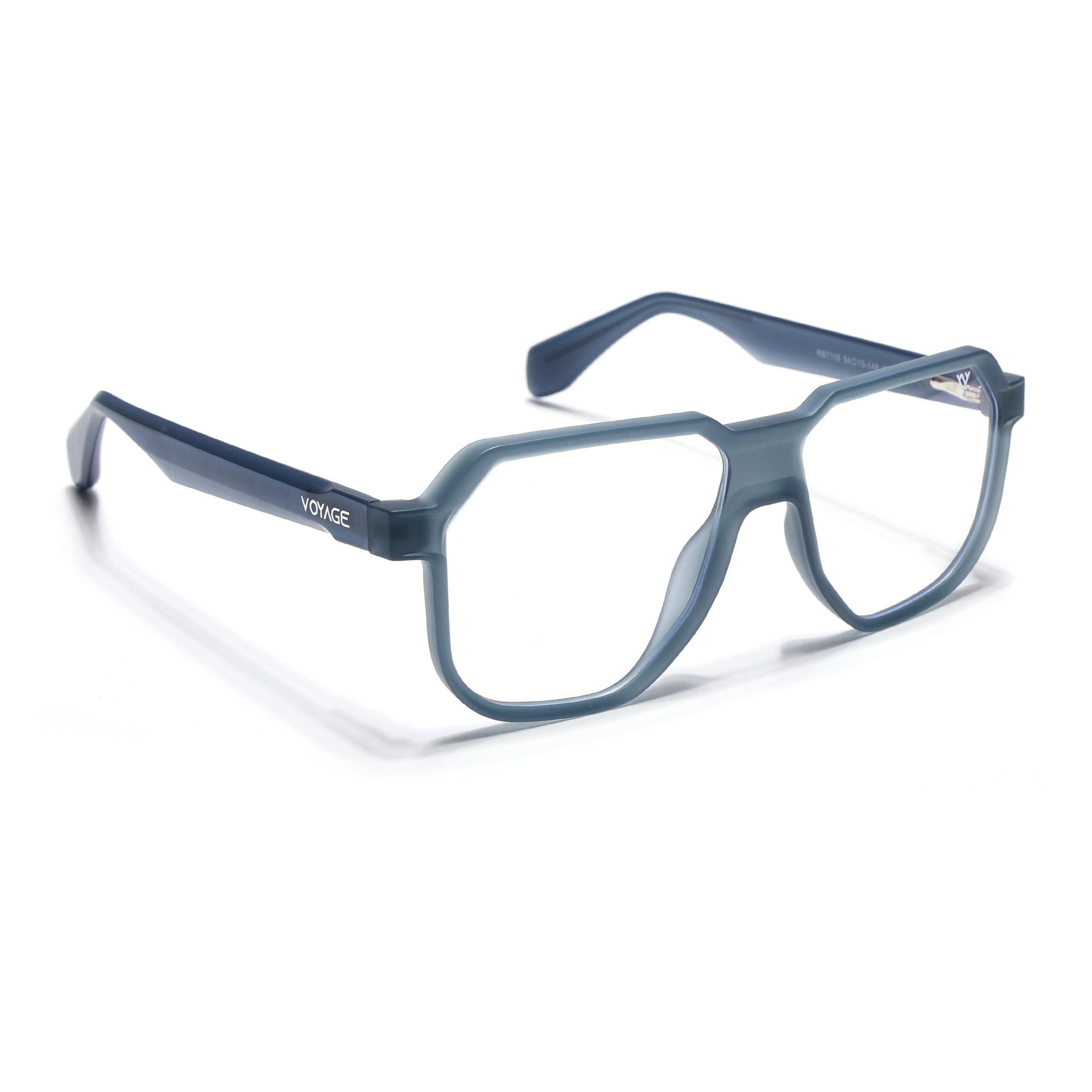 Prizm | Grey Hexagonal Eyeglasses for Men & Women (7118FMG6719-C2)