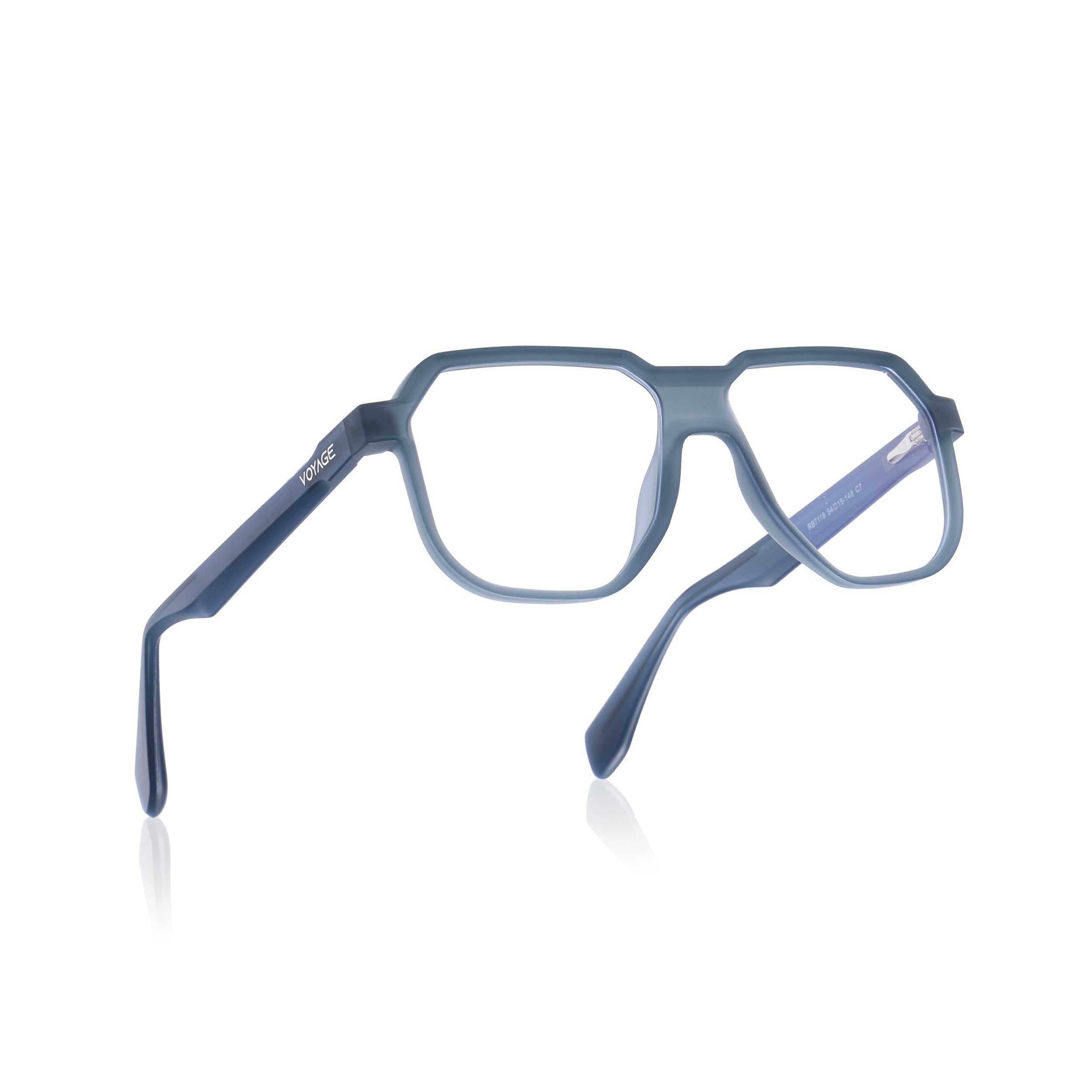 Prizm | Grey Hexagonal Eyeglasses for Men & Women (7118FMG6719-C2)
