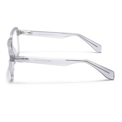 Prizm | Light Grey Hexagonal Eyeglasses for Men & Women (7118FMG6720-C3)