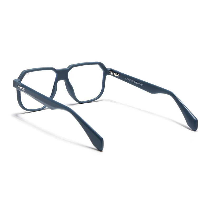 Prizm | Matt Blue Hexagonal Eyeglasses for Men & Women (7118FMG6722-C5)