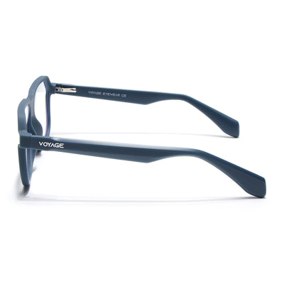 Prizm | Matt Blue Hexagonal Eyeglasses for Men & Women (7118FMG6722-C5)