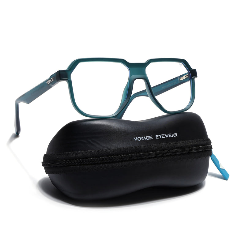 Prizm | Sea Green Hexagonal Eyeglasses for Men & Women (7118FMG6723-C6)