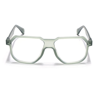 Prizm | Olive Hexagonal Eyeglasses for Men & Women (7118FMG6724-C7)