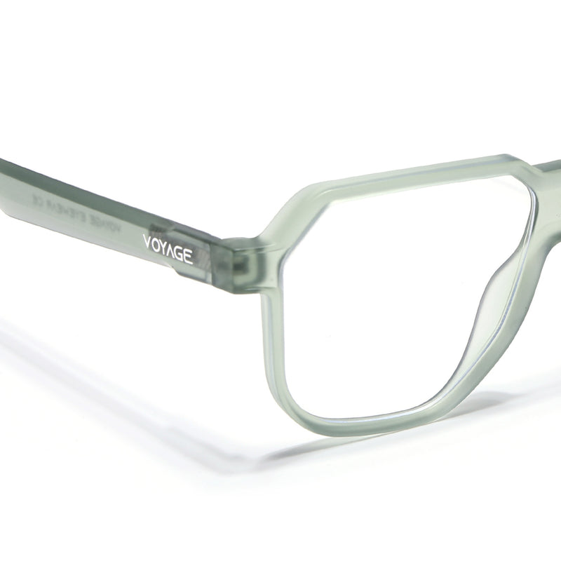 Prizm | Olive Hexagonal Eyeglasses for Men & Women (7118FMG6724-C7)