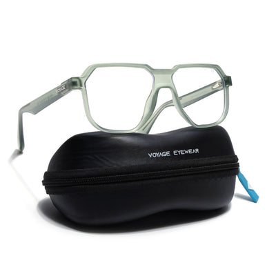 Prizm | Olive Hexagonal Eyeglasses for Men & Women (7118FMG6724-C7)