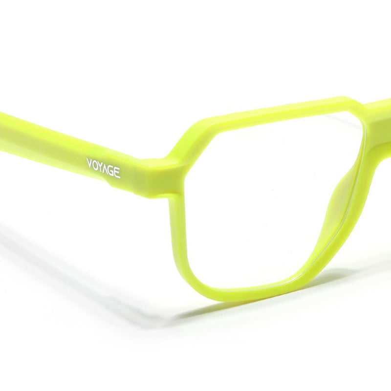 Prizm | Neon Yellow Hexagonal Eyeglasses for Men & Women (7118FMG6725-C8)