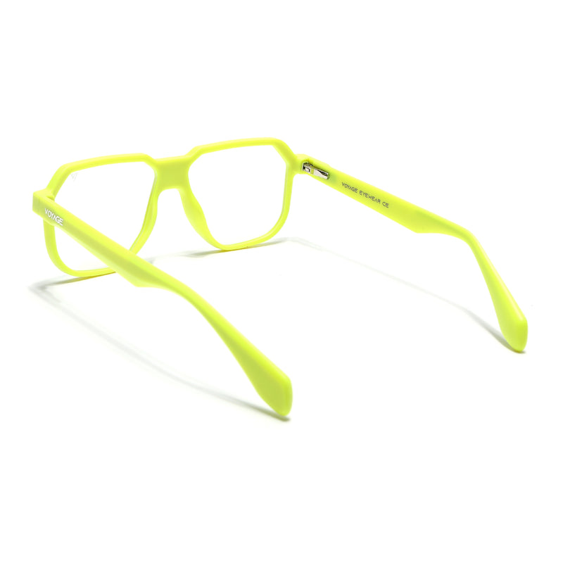 Prizm | Neon Yellow Hexagonal Eyeglasses for Men & Women (7118FMG6725-C8)