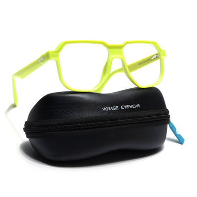 Prizm | Neon Yellow Hexagonal Eyeglasses for Men & Women (7118FMG6725-C8)