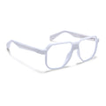 Prizm | White Hexagonal Eyeglasses for Men & Women (7118FMG6726-C9)