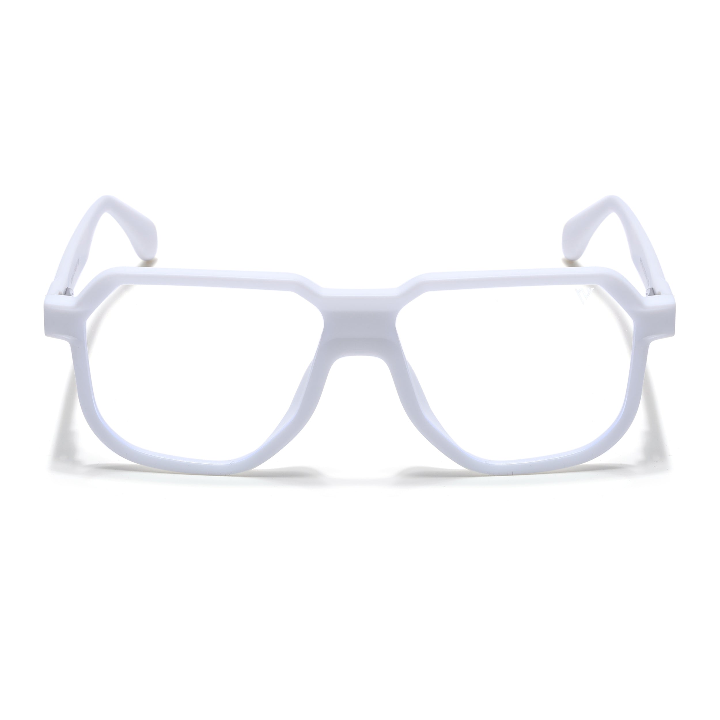 Prizm | White Hexagonal Eyeglasses for Men & Women (7118FMG6726-C9)