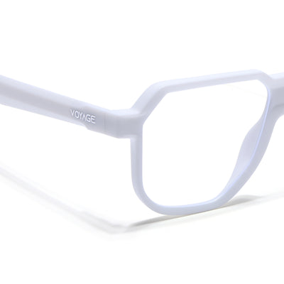 Prizm | White Hexagonal Eyeglasses for Men & Women (7118FMG6726-C9)