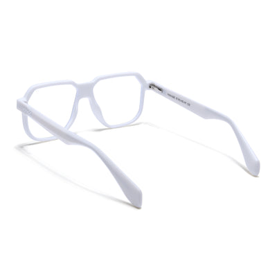 Prizm | White Hexagonal Eyeglasses for Men & Women (7118FMG6726-C9)