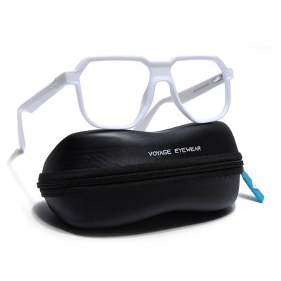 Prizm | White Hexagonal Eyeglasses for Men & Women (7118FMG6726-C9)