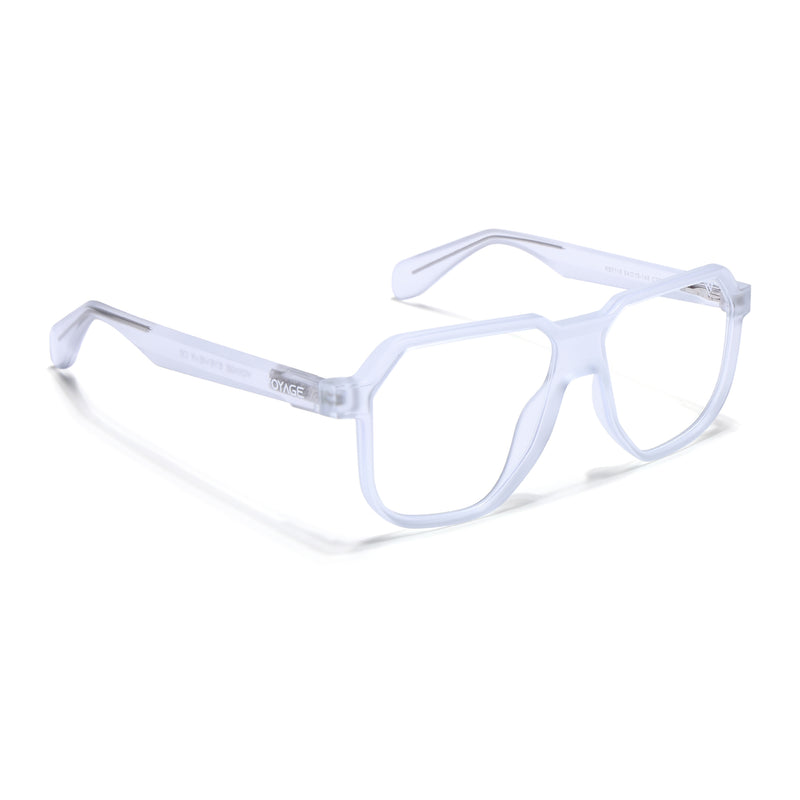 Prizm | Transparent Hexagonal Eyeglasses for Men & Women (7118FMG6727-C10)