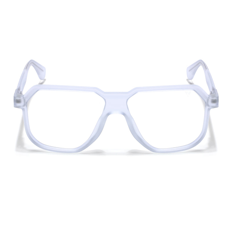 Prizm | Transparent Hexagonal Eyeglasses for Men & Women (7118FMG6727-C10)