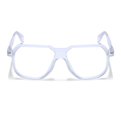 Prizm | Transparent Hexagonal Eyeglasses for Men & Women (7118FMG6727-C10)