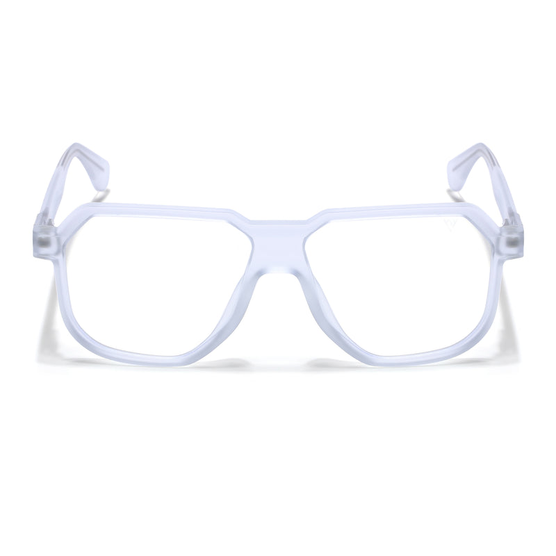 Prizm | Transparent Hexagonal Eyeglasses for Men & Women (7118FMG6727-C10)