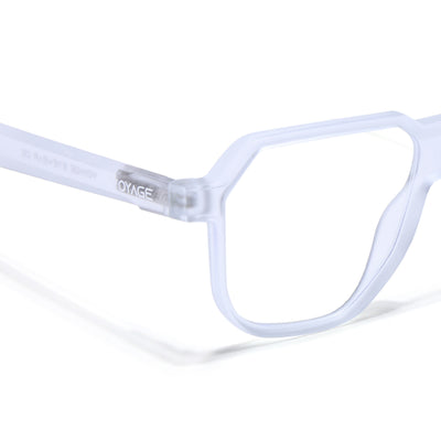 Prizm | Transparent Hexagonal Eyeglasses for Men & Women (7118FMG6727-C10)