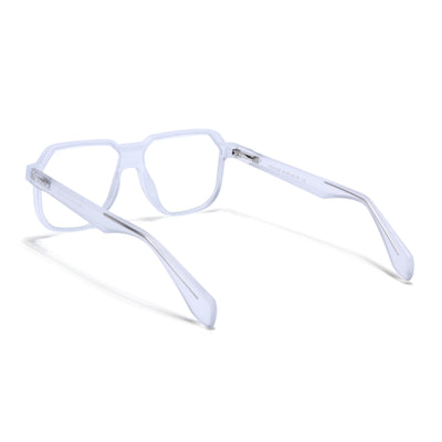 Prizm | Transparent Hexagonal Eyeglasses for Men & Women (7118FMG6727-C10)