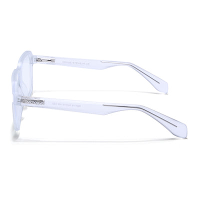 Prizm | Transparent Hexagonal Eyeglasses for Men & Women (7118FMG6727-C10)