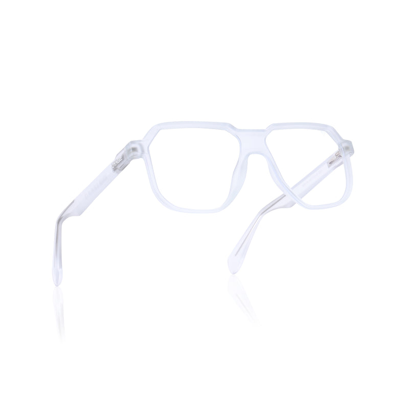 Prizm | Transparent Hexagonal Eyeglasses for Men & Women (7118FMG6727-C10)