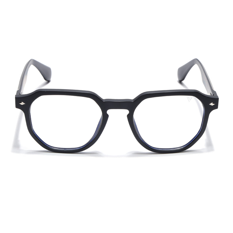 Voyage Black Round Eyeglasses for Men & Women (7122FMG7301-C1)