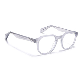 Voyage Dark Grey Round Eyeglasses for Men & Women (7122FMG7302-C2)