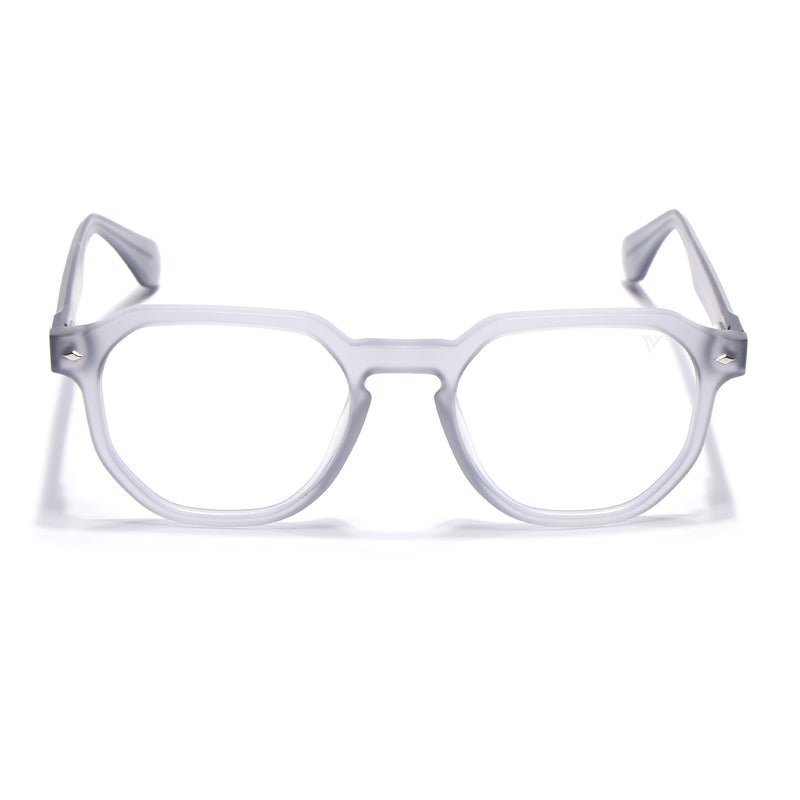 Voyage Dark Grey Round Eyeglasses for Men & Women (7122FMG7302-C2)