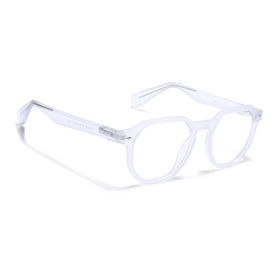 Voyage Transparent Round Eyeglasses for Men & Women (7122FMG7303-C3)