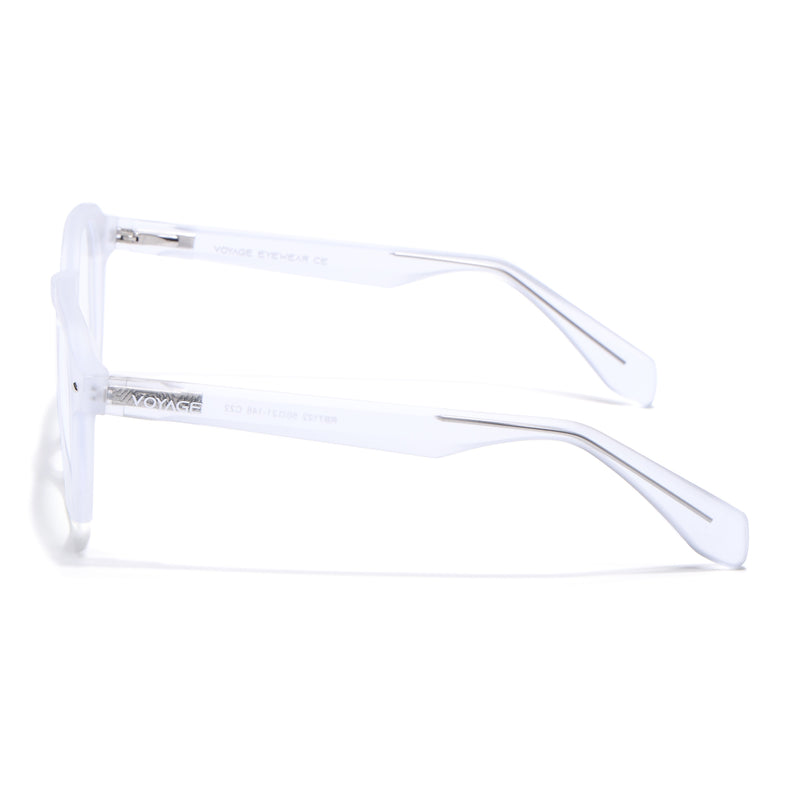 Voyage Transparent Round Eyeglasses for Men & Women (7122FMG7303-C3)