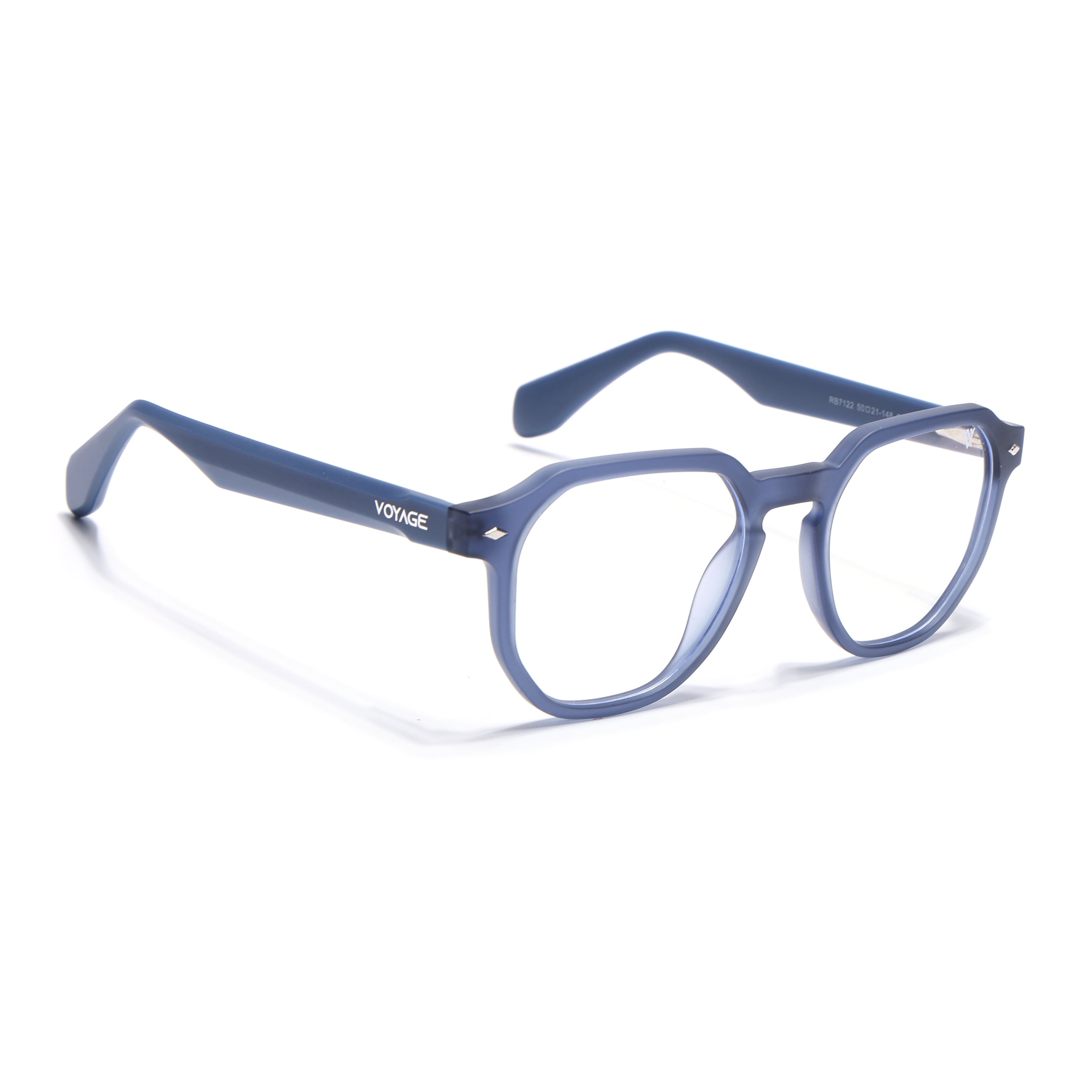 Prizm 2.0 | Blue Round Eyeglasses for Men & Women (7122FMG7305-C5)