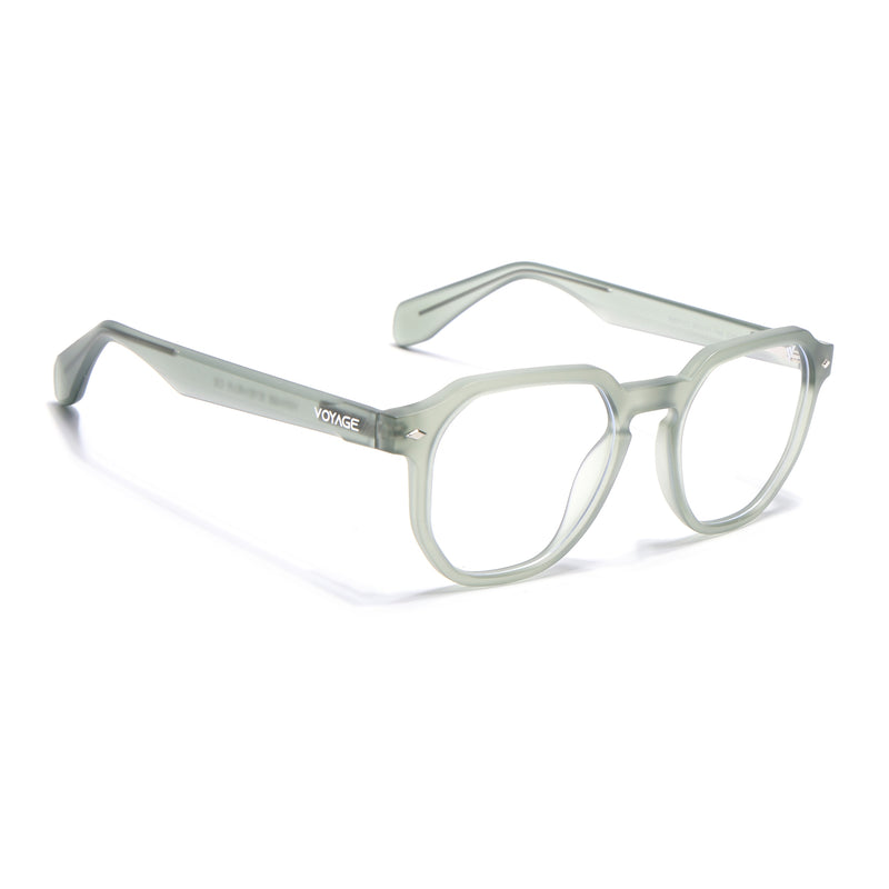 Voyage Green Round Eyeglasses for Men & Women (7122FMG7306-C6)