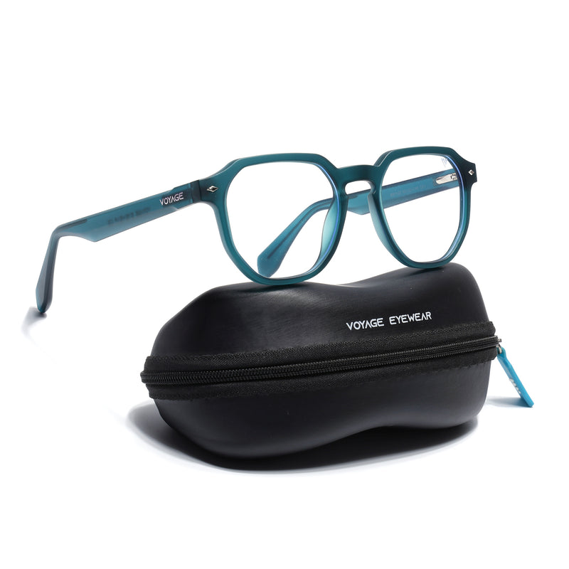 Voyage Sea Green Round Eyeglasses for Men & Women (7122FMG7307-C7)