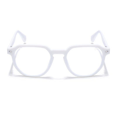 Prizm 2.0 | White Round Eyeglasses for Men & Women (7122FMG7309-C9)