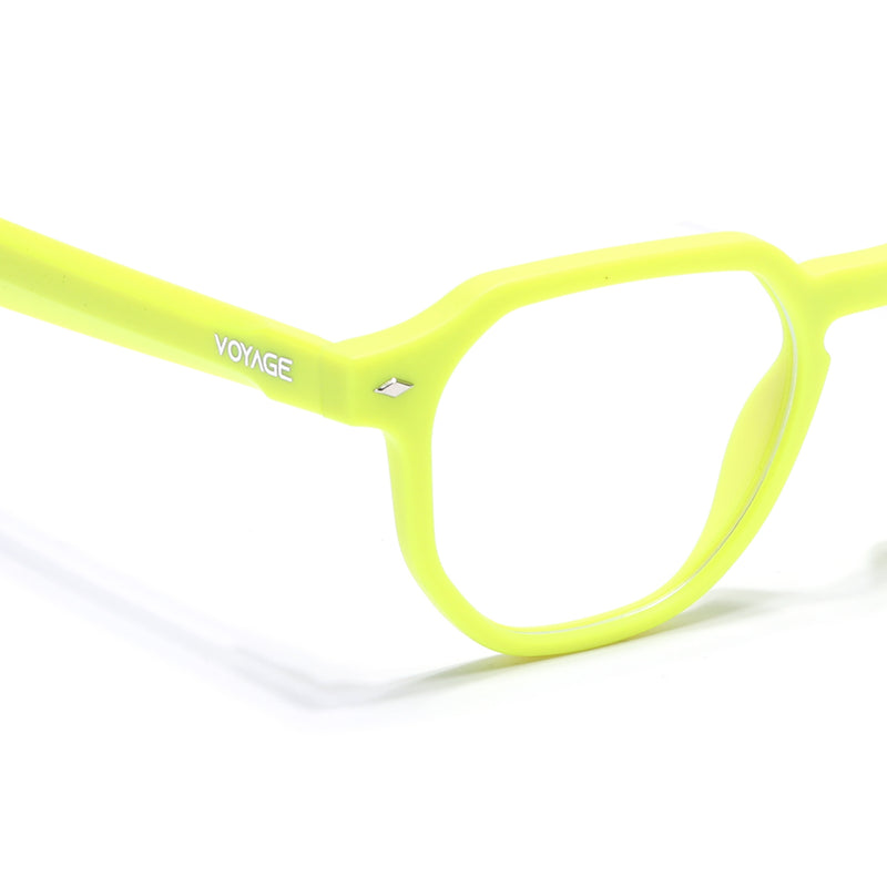 Voyage Neon Yellow Round Eyeglasses for Men & Women (7122FMG7310-C10)