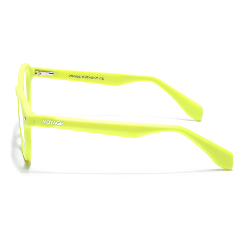 Voyage Neon Yellow Round Eyeglasses for Men & Women (7122FMG7310-C10)