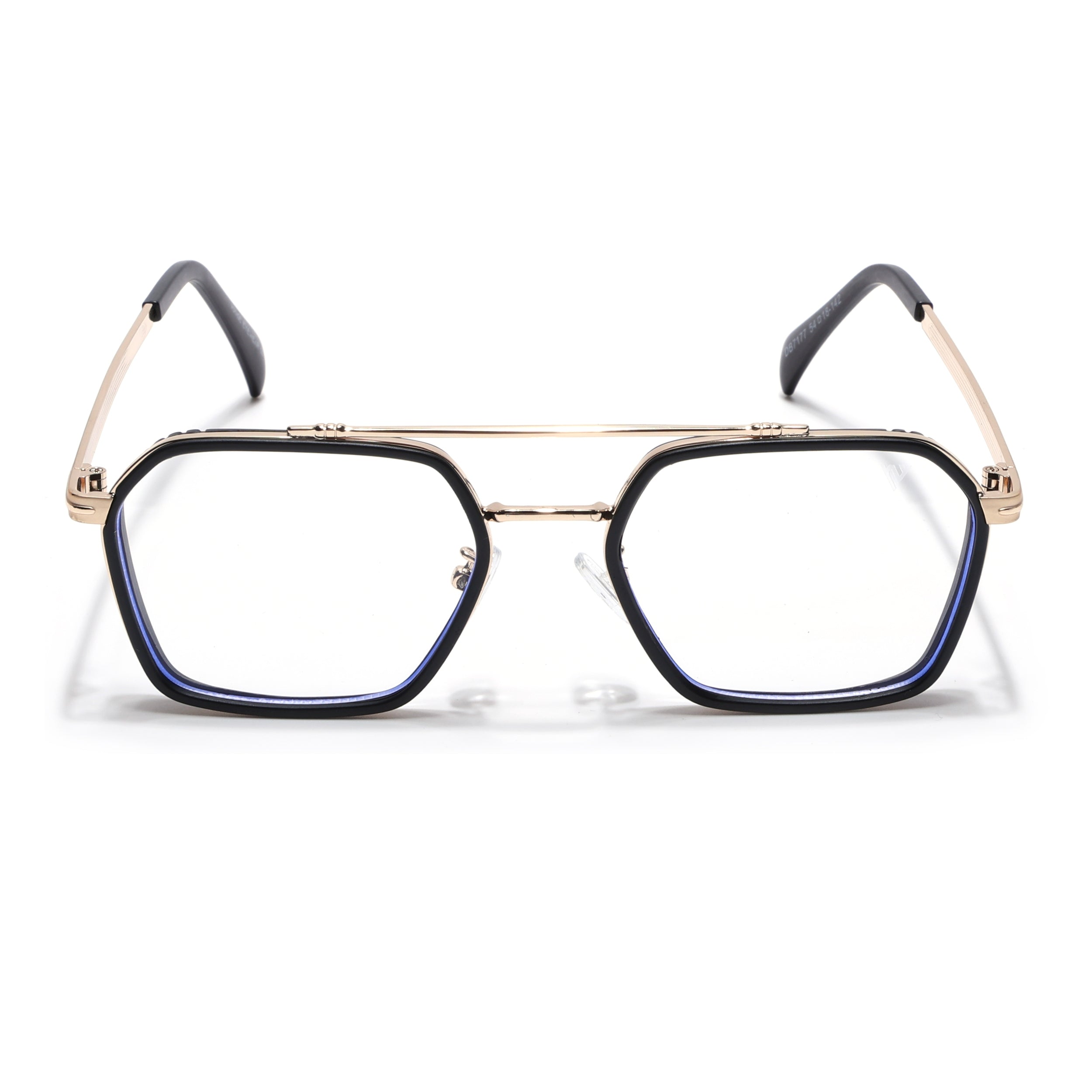 Voyage Black & Golden Wayfarer Eyeglasses for Men & Women (7177MG5268-C2)