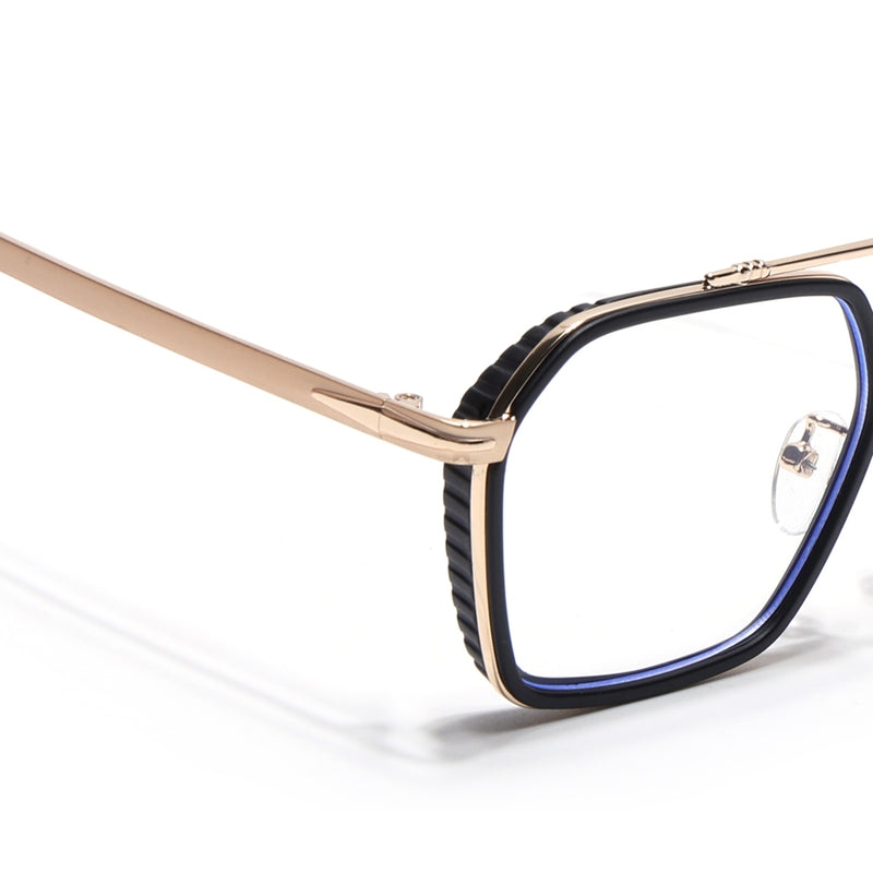Voyage Black & Golden Wayfarer Eyeglasses for Men & Women (7177MG5268-C2)