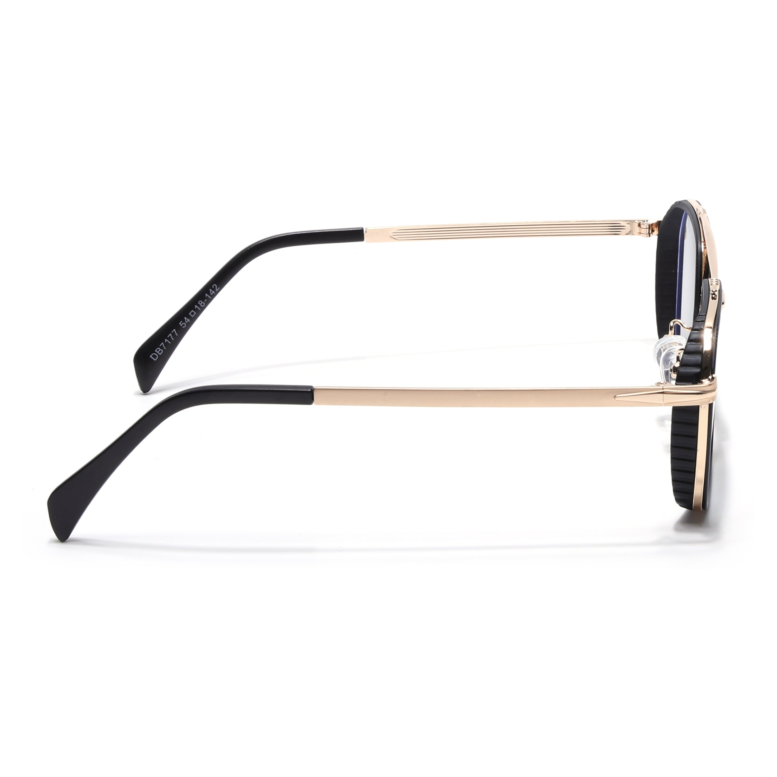 Voyage Black & Golden Wayfarer Eyeglasses for Men & Women (7177MG5268-C2)