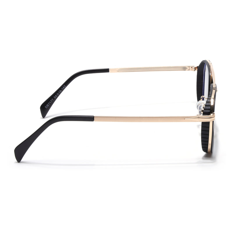 Voyage Black & Golden Wayfarer Eyeglasses for Men & Women (7177MG5268-C2)
