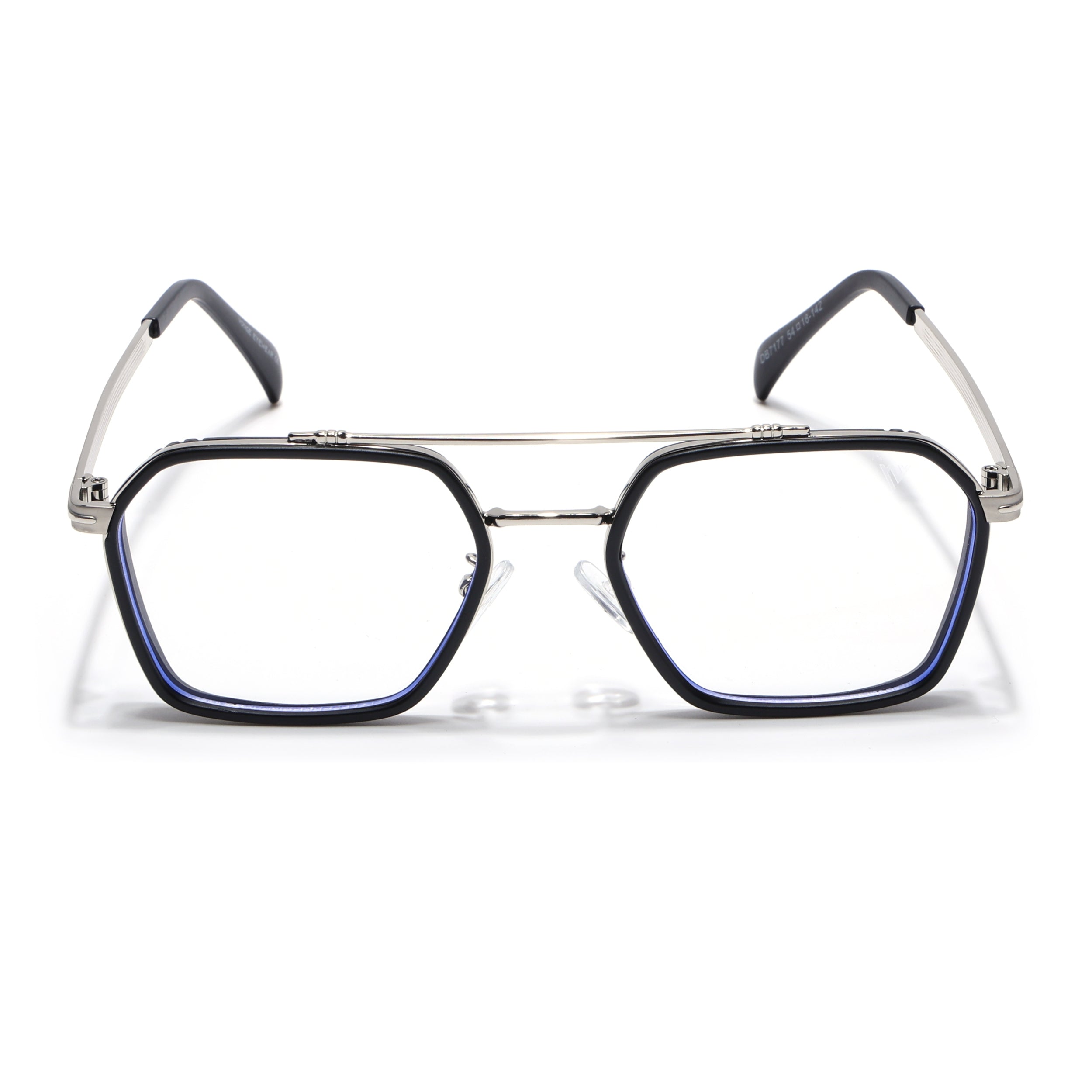 Voyage Black & Silver Wayfarer Eyeglasses for Men & Women (7177MG5269-C3)