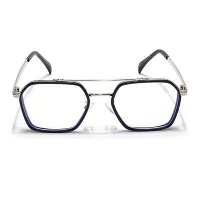 Voyage Black & Silver Wayfarer Eyeglasses for Men & Women (7177MG5269-C3)