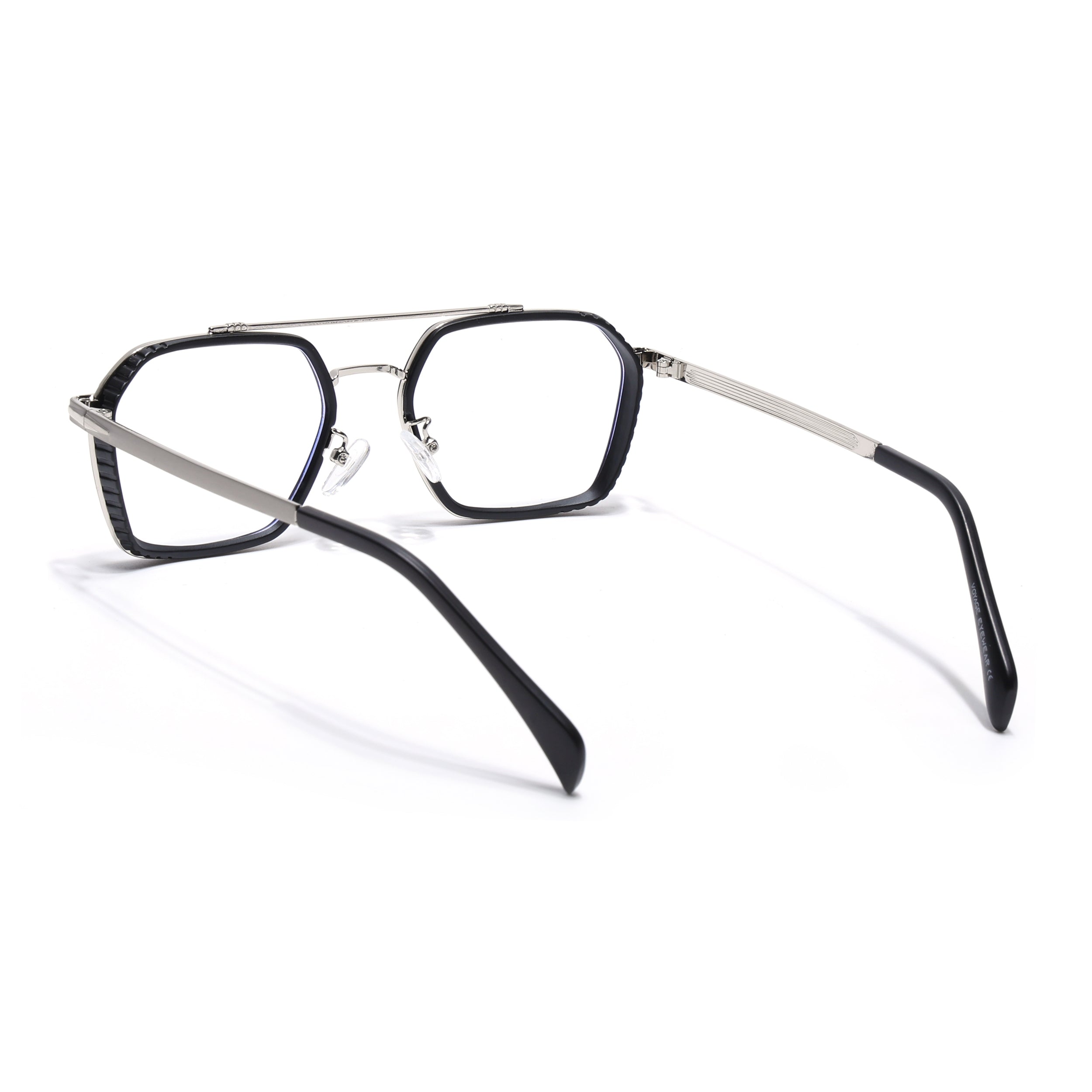 Voyage Black & Silver Wayfarer Eyeglasses for Men & Women (7177MG5269-C3)