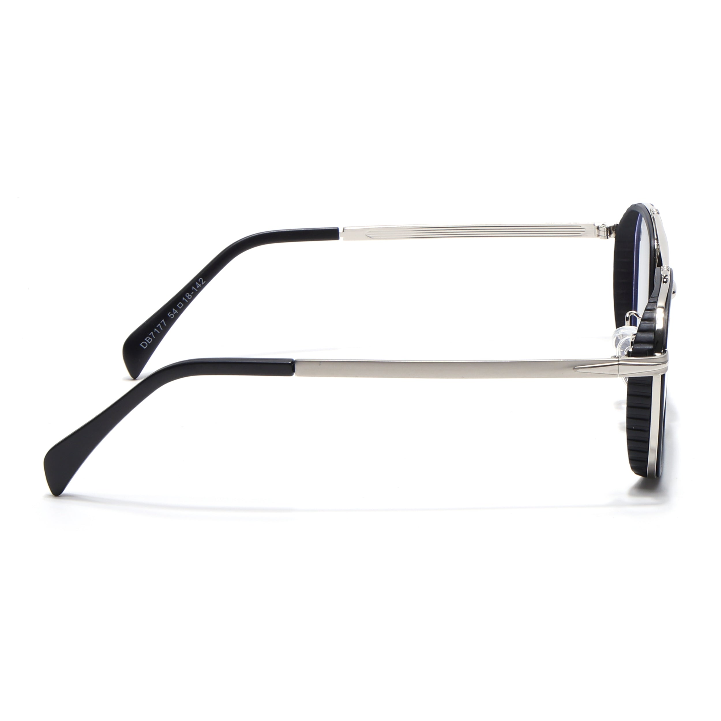 Voyage Black & Silver Wayfarer Eyeglasses for Men & Women (7177MG5269-C3)