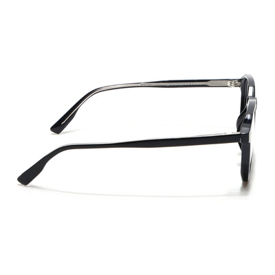 Voyage Black Wayfarer Eyeglasses for Men & Women (72014MG4398-C1)